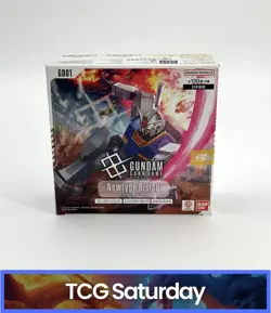 2025 GUNDAM CARD GAME JP GD01 NEWTYPE RISING SEALED BOOSTER BOX 24 PACKS - Image 1