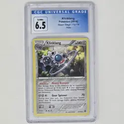 2016 Pokemon Steam Seige CGC 6.5 Klinklang Holo Graded Card - Image 1