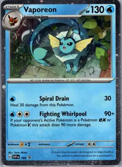 Vaporeon - (Cosmos Holo) Promo SV: Scarlet & Violet Promo Cards 168 - Image 1