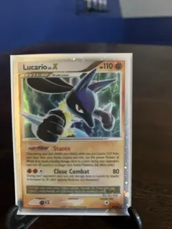 Lucario LV.X DP12 Holo Diamond and Pearl Promo Card LP Condition - Image 1