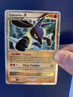 Lucario LV.X DP12 Holo Diamond and Pearl Promo Card LP Condition - Image 3