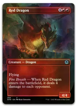 Red Dragon (Borderless) #294 (Foil) (NM) Forgotten Realms AFR Magic MTG - Image 1