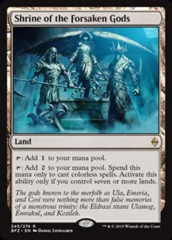 Heavy Play x 1 Shrine of the Forsaken Gods - Foil Battle for Zendikar - Image 1