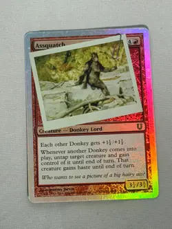 MTG FOIL Assquatch Unhinged Magic the Gathering - Image 1