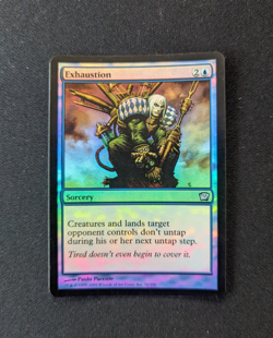 Magic Mtg FOIL Core Set 9th Edition Exhaustion lightly played - Image 1