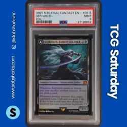 2025 MAGIC THE GATHERING FINAL FANTASY #0115 SEPHIROTH FABLED SOLDIER FOIL PSA 9 - Image 1
