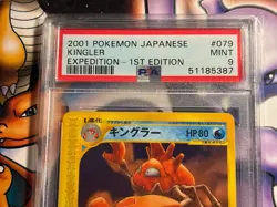 2001 Pokemon ~ Japanese Expedition ~ Kingler 1st Edition #79 ~ PSA 9 Mint - Image 2