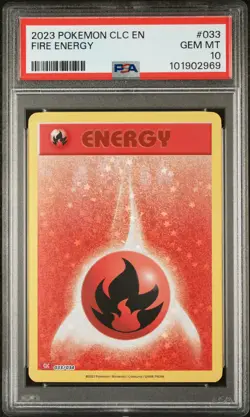 2023 POKEMON CLC-CLASSIC CHARIZARD & HO-OH EX DECK #033 FIRE ENERGY PSA 10 - Image 1