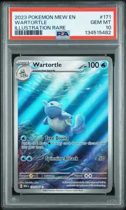 2023 Pokemon 151 Wartortle Illustration Rare 171/165 PSA 10 English - Image 1