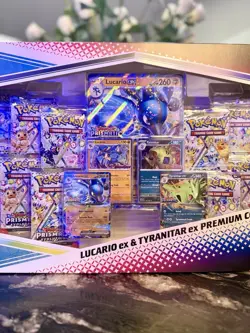 Pokemon TCG Prismatic Evolutions Lucario ex & Tyranitar ex Premium Collection - Image 4