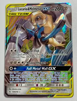 Lucario & Melmetal GX - 120/214 - Unbroken Bonds - Pokemon Card - Image 1