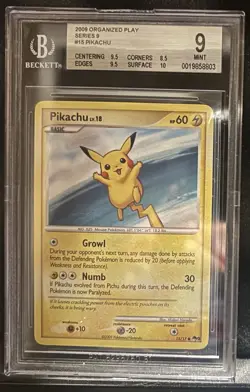 Pokemon Pikachu 015/017 POP Series 9 Beckett 9 pop 5 - Image 1