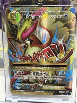 LP Mega Pidgeot EX M Full Art 105/108 Evolutions Holo Pokemon card English - Image 1