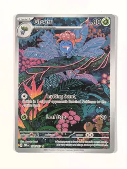 Gloom 198/197 Illustration Rare Holo NM Pokemon TCG SV03: Obsidian Flames (A) - Image 1