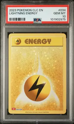 2023 POKEMON CLC-CLASSIC CHARIZARD & HO-OH EX DECK #034 LIGHTNING ENERGY PSA 10 - Image 1