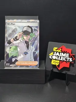 Pokemon N's Plan Ultra Rare Full Art Black Bolt 163/086 Holo Near Mint - Image 1