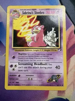 Pokemon TCG Sabrina's Slowbro 060/132 Gym Heroes Unlimited MP - Image 1