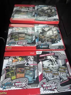 3X Pokemon Black Bolt & White Flare Binder + Poster Collection 2Pack LOT OF 3 - Image 2