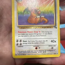 Dragonite 19/62 Fossil Rare 1999 Pokemon TCG Card English Regular Unlimited HP - Image 5