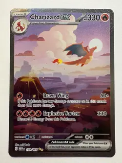 Pokemon Charizard ex 199/165 Illustration Rare Holo Sv: Scarlet & Violet 151 - Image 1