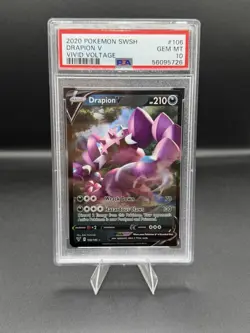 Pokemon 2020 Vivid Voltage Drapion V Holo Rare #106/185 PSA 10 GEM MINT - Image 1