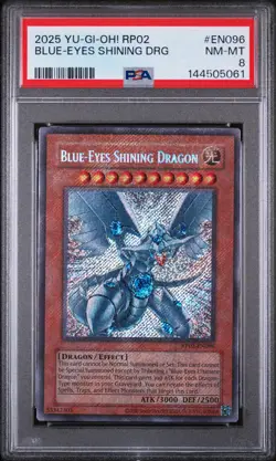 2025 YU-GI-OH! RP02-RETRO PACK 2 #EN096 BLUE-EYES SHINING DRAGON PSA 8 - Image 1