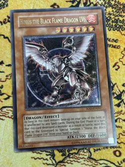 Yugioh Horus the Black Flame Dragon LV6 SOD-EN007 Ultimate Rare Unlimited - Image 1
