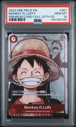 2023 ONE PIECE BANDAI COLLECTION 25TH EDITION #001 MONKEY D. LUFFY PSA 10 - Image 1
