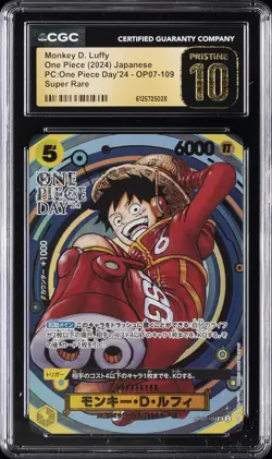 2024 ONE PIECE JPN PC ONE PIECE DAY 24 SUPER RARE MONKEY D LUFFY CGC 10 PRISTINE - Image 1