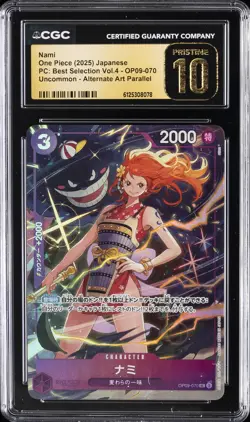 2025 ONE PIECE JAPANESE PC: BEST SELECTION VOL.4 ALT ART NAMI CGC 10 PRISTINE - Image 1