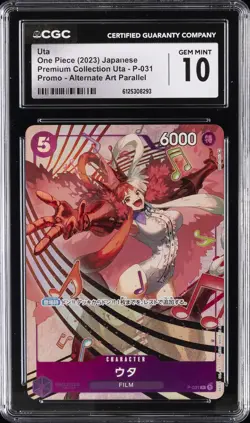2023 ONE PIECE JAPANESE PREMIUM COLLECTION UTA PROMO ALT ART PARALLEL UTA CGC 10 - Image 1