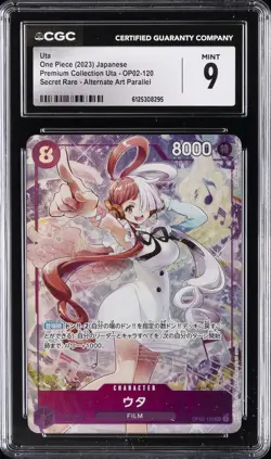 2023 ONE PIECE JAPANESE PREMIUM COLLECTION UTA SR ALT ART #OP02-120 UTA CGC 9 - Image 1