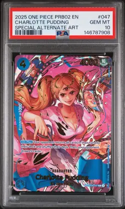 Charlotte Pudding (SP) One Piece OP06-047 Premium Booster-The Best-Vol. 2 PSA 10 - Image 1