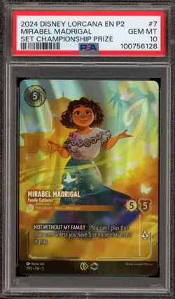 Disney Lorcana Mirabel Madrigal Set Championship Top Prize Promo 7/P2 PSA 10 - Image 1