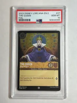 2023 Disney Lorcana En 2 -Rise of the Floodborn The Queen #27 Cold Foil ~ PSA 10 - Image 1