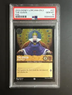2023 Disney Lorcana En 2 -Rise of the Floodborn The Queen #27 Cold Foil ~ PSA 10 - Image 4