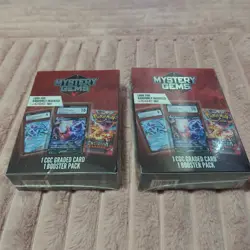 (Lot of 2)Pokemon Mystery Gems 1 CGC Graded Card & 1 Booster Pack New Sealed Box - Image 1