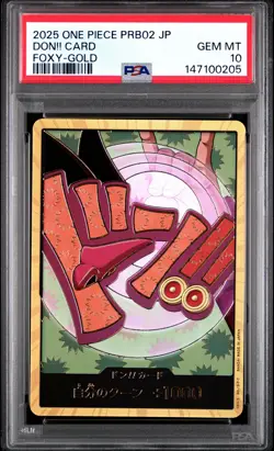 2025 ONE PIECE JAPANESE PRB02-PREMIUM BOOSTER FOXY-GOLD DON!! CARD PSA 10 - Image 1