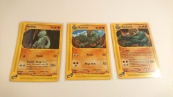 Lot of 3 Pokemon Expedition E Reader Cards Machop Machoke Machamp Evolution Set - Image 1
