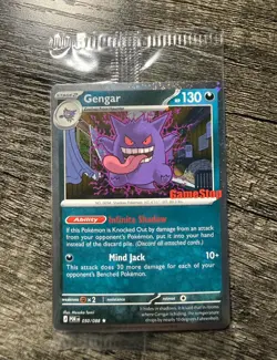 Pokemon Gengar Promo Holo Card GameStop Exclusive w/ SWIRL - Image 4