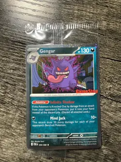 Pokemon Gengar Promo Holo Card GameStop Exclusive w/ SWIRL - Image 5