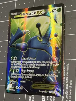 Pokemon Heracross EX 105/111 Furious Fists XY Full Art Ultra Rare Card LP - Image 3