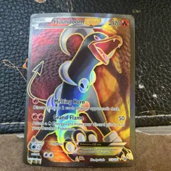 Pokemon Houndoom EX Full Art Holo Card 153/162 XY Breakthrough Ultra Rare LP - Image 1