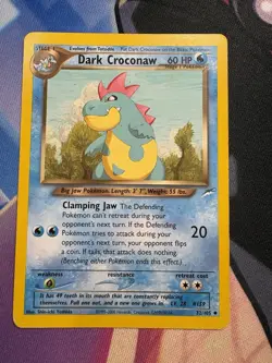 Pokemon Dark Croconaw Neo Destiny TCG Card 32/105 Unlimited Uncommon MP - Image 1