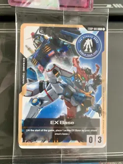 Gundam Card Game World Tour 2025 Promo Card EXBP-003 – English EX Base – Sealed - Image 1