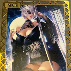 Goddess Story Gold METAL Card - Serial Number #114/200! 2B Anime *READ* - Image 2