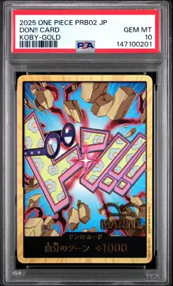 2025 ONE PIECE JAPANESE PRB02-PREMIUM BOOSTER KOBY-GOLD DON!! CARD PSA 10 - Image 1