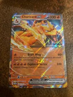 Pokemon Charizard EX Double Rare Holo Card 006/165 SV Scarlet and Violet 151 - Image 1