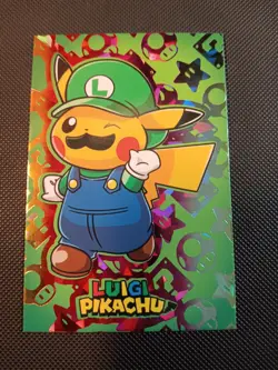 Luigi Pikachu #2 Rainbow Holo Pokemon 2024 Card Database Merry Christmas Peru - Image 1