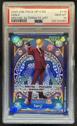 2025 One Piece Sanji Special Card Alt Art #OP06-119 PSA 10 GEM MINT - Image 1